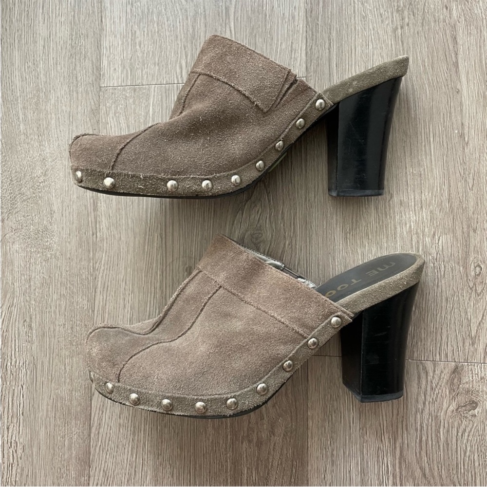 Reformation Vintage Y2K Suede Grey Clogs